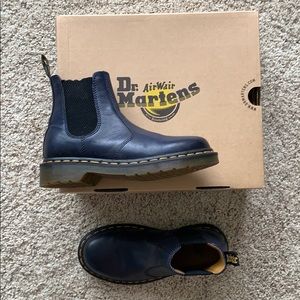 Navy Blue Doc Marten Chelsea Boots